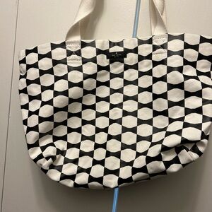 Kate spade canvas bow bag. Leather handles